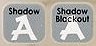 The 'shadow' and 'shadow blackout' keys from the George and Basic Shape cartridge.