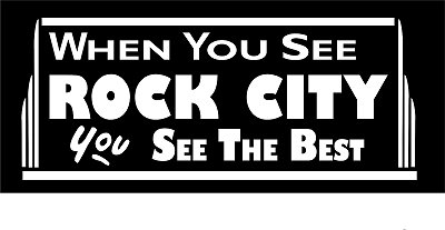 This version of the See Rock City sign uses commercial fonts to imitate the hand-drawn art of the original sign.  Click to see a bigger version.